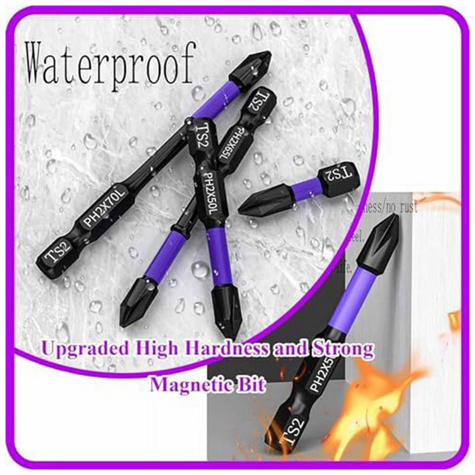 Magnetic Drill Bits Anti-Slip and Shock-Proof Bits with Screwdriver Bits Magnetic Screwdriver Set (5Set)