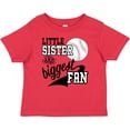 thumbnail image 3 of Inktastic Little Sister and Biggest Baseball Fan Girls Baby T-Shirt, 3 of 5