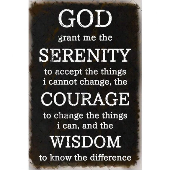 1PC Christian Serenity Prayer Metal Sign,Bible Verse Tin Sign, 8 X 12 Inch, Signs Of Indoor Or Outdoor Home Wall Decor, Tin Painting Gift For Family Friends