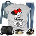 thumbnail image 3 of Minnie Mommy T Shirt Mickey Daddy Funny Pregnancy Announcement Tee, Casual Short Sleeve Unisex Shirt(Gray-Small), 3 of 7