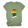 thumbnail image 1 of Pompotops T-Shirt Décontracté à Manches Courtes pour Femmes avec Imprimé Coloré, 1 of 4
