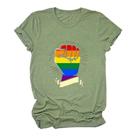 

Womens Tops Corset Tops for Women Women s Casual Colourful Print Pullover Short Sleeve T-Shirt Tops Shirt White Long Sleeve Shirts for Women Summer Savings Valentine Shirts for Women Green L