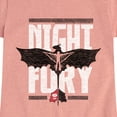 thumbnail image 3 of How to Train Your Dragon - Night Fury Flight - Toddler & Youth Girls Short Sleeve Graphic T-Shirt, 3 of 5