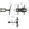 "Zimtown Full Motion TV Wall Mount, Tilt Swivel, for LED LCD 3260
