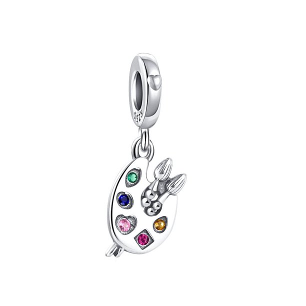 Madre de plata de ley 925 & Abalorios colgantes de corazones para hija, cuentas finas DIY compatibles con pulsera Pandora Original, joyería DIY para mujer Tan Jianjun unisex