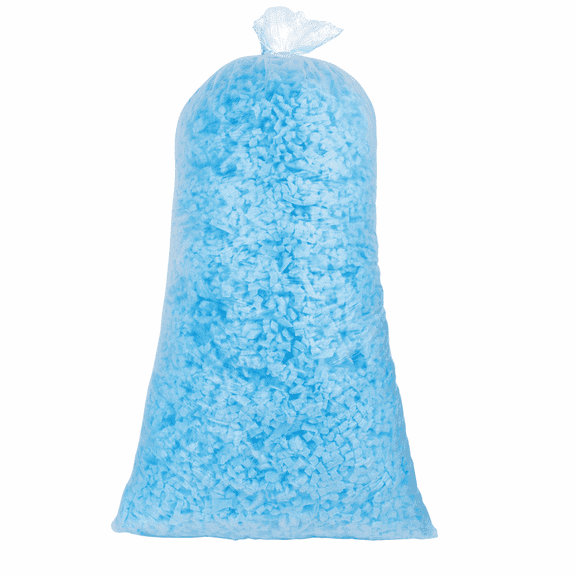 Shredded Memory Foam Filling with Gel Particles, 5 lbs Soft Bean Bag Filler Pillow Stuffing Foam for Couch Cushions, Dog Beds, Chairs, and Crafts - Blue