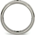 thumbnail image 2 of Titanium Brushed & Polished 1/20Ct Diamond Cross Cut Out 7mm Band (Size 8) Made In China tb264aa-8, 2 of 5