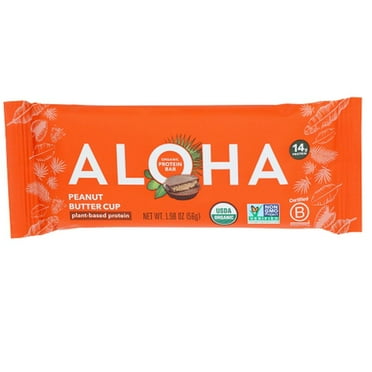 2X - Aloha Organic Peanut Butter Cup Plant-Based Protein Bar 1.98 oz