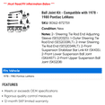 thumbnail image 2 of Ball Joint Kit - Compatible with 1978 - 1980 Pontiac LeMans 1979, 2 of 2