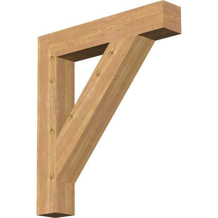 

Ekena Millwork 5 1/2 W x 34 D x 38 H Traditional Block Smooth Bracket Western Red Cedar