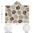 thumbnail image 3 of Wearable Blanket,Paw Print Hooded Wearable Flannel Blanket for Adults & Teens,Winter Poncho Shawl Wrap Cape Cozy Anti-Pill,50"x60", 3 of 5