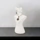 thumbnail image 2 of Exhibidor de collares y pendientes, busto de joyería, estante de almacenamiento de resina, organizador Blanco L, 2 of 7