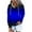 Blue, variant on Jinhomg Womens Trendy Hooded Sweatshirt Long Sleeve Gradient Color Tops Fall Casual Cozy Quarter Button Up Sweatshirts with Kangaroo Pocket Green S