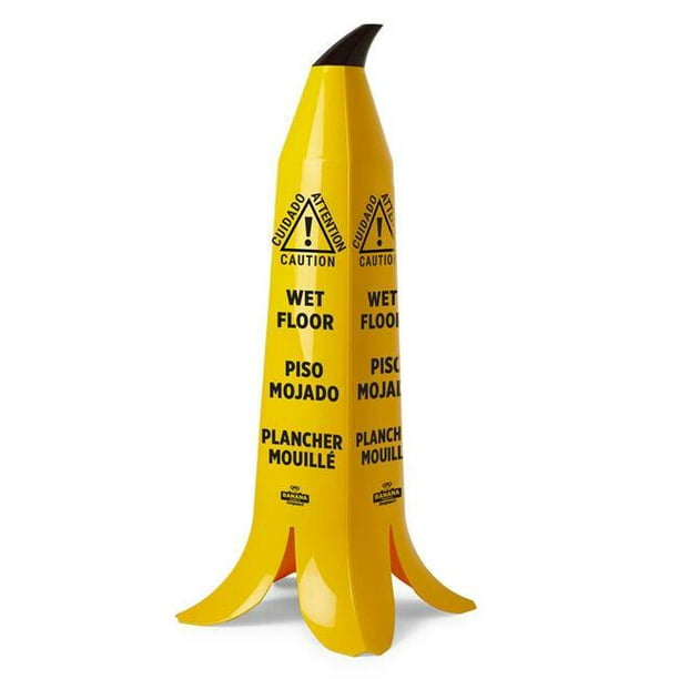 Impact Products B1001 2 ft. Banana Safety Wet Floor Cone, Yellow ...