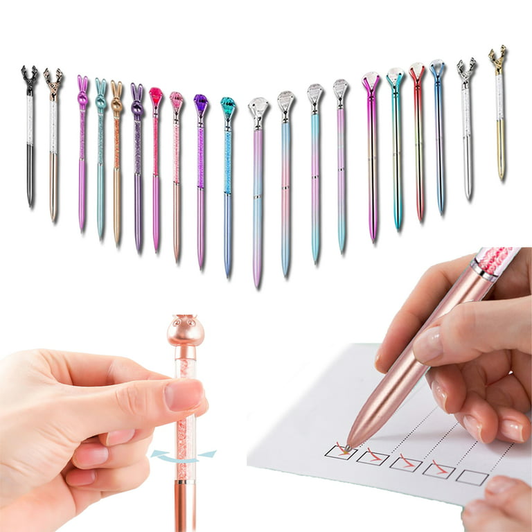 UDIYO 8Pcs Big Crystal Diamond Pens, Bling Ballpoint for School Office  Supplies Christmas Wedding Birthday Presen
