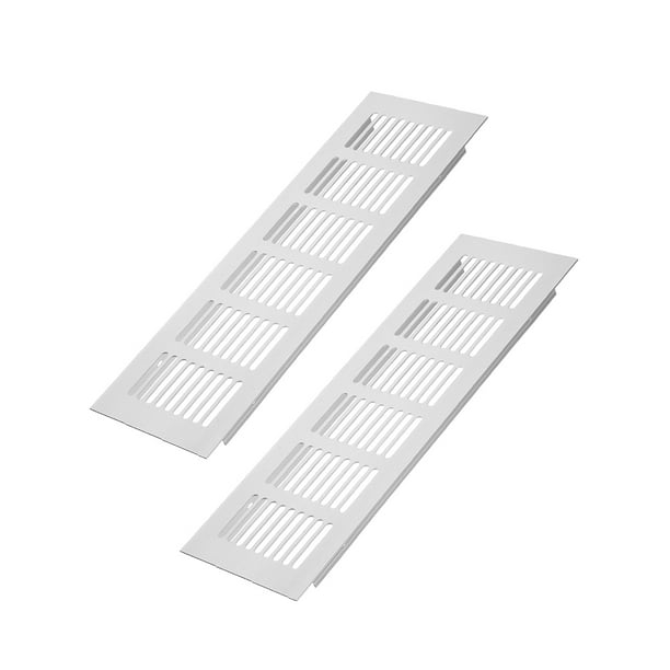 Advancent Diga adiós al aire tapado Rejilla de ventilación Ventilación de lámina de metal perforada ancha para una vida de aire fresco Decoración del hogar 80 mm de ancho 250 mm de largo