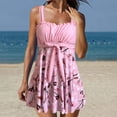 thumbnail image 2 of YDLCAFD Easter Women's Swimwear Tankini 2 Piece Normal Swimsuit Backless 2 Piece Printing Adjustable Print Multi Color Padded Strap Bathing Suits Sexy Vacation Beach Wear, 2 of 8