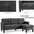Convertible Sectional Sofa Couch, LShaped Couch with Modern Linen