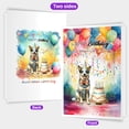 thumbnail image 2 of Happy Birthday to Australian Cattle Dog Kitten Party Balloons Cake 5x7in Folded Greeting Card Heeler Lover Gifts Single Note Card with Envelope - 00027, 2 of 5