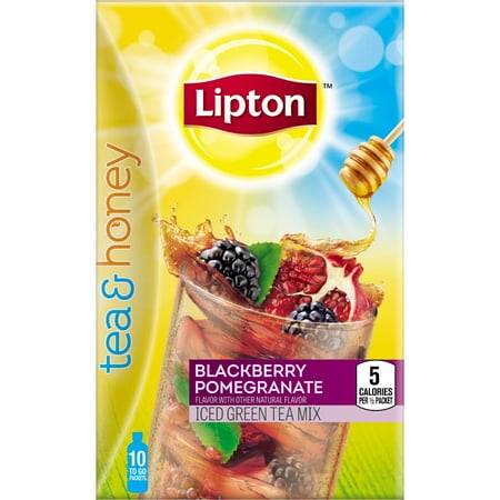 Lipton Thé et miel Blackberry grenade glacé Thé vert To Go Packets, 10 ct