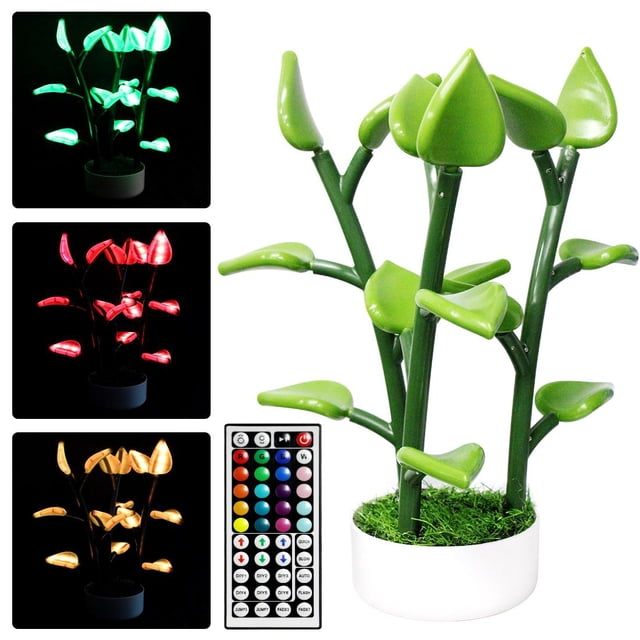 Para Plantas Artificiales, 16 Colores Rgb, 4 Modos, Lámpara De Mesa Para Plantas, Decoración Moderna Para El Hogar Para Cenas, Citas Y Reuniones sonducket HA046963-01