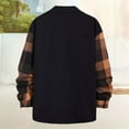 thumbnail image 4 of Mens Long Sleeve Plaid Flannel Shirts Casual Button Down Hooded Shirt Jacket Regular Fit Fall Winter Mens Shirts, 4 of 6