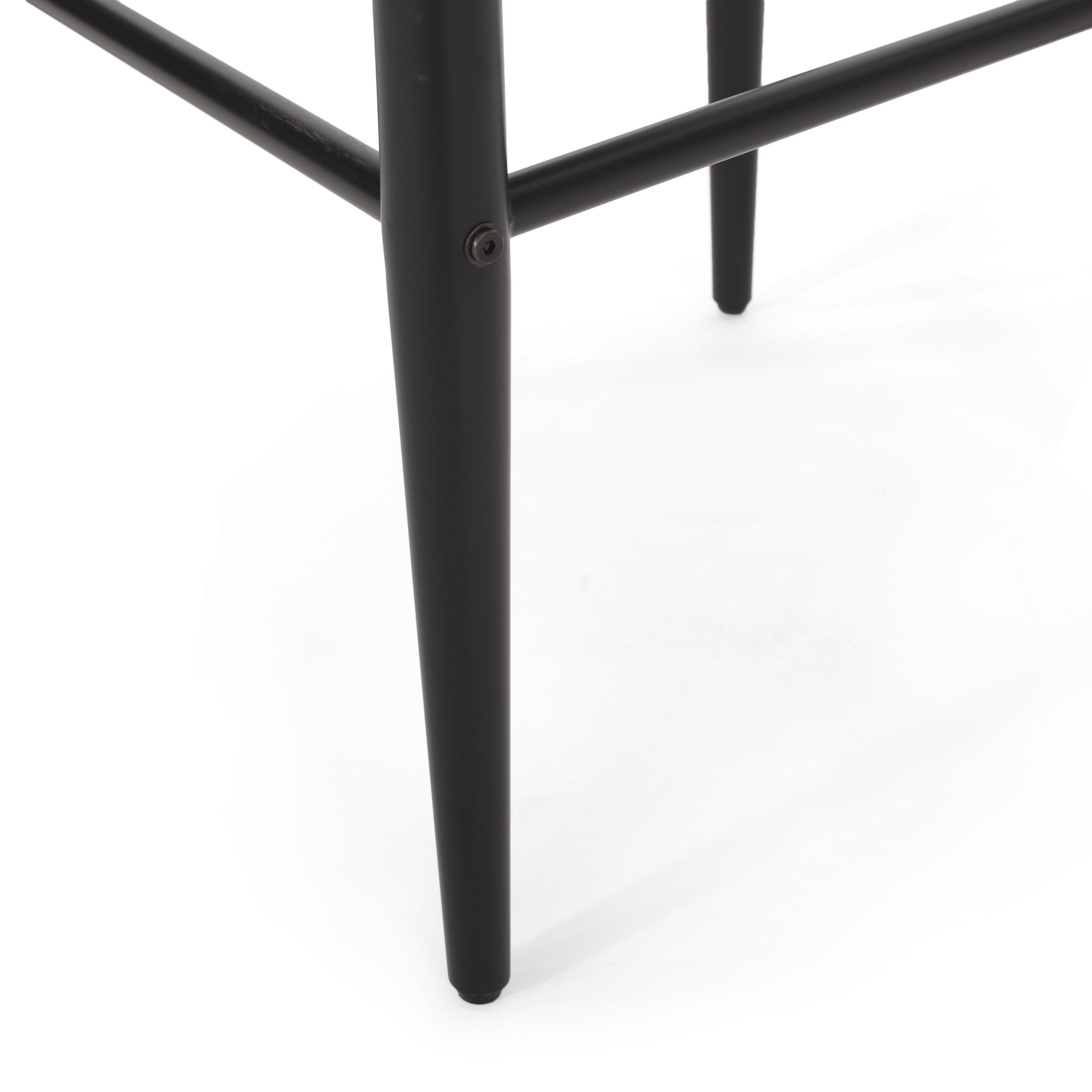Noble House Boise Indoor Fabric and Metal 30 inch Barstools, Set of 2, Charcoal, Black, and Gold.