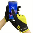 thumbnail image 3 of Full Finger Touchscreen Cycling Gloves for Men and Women, Mountain Bike Gloves with Terry Cloth, Breathable Mesh, and Adjustable Wrist Strap, 3 of 7