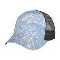 thumbnail image 7 of Picia White Bule Glitter Pattern Trucker Hat,Baseball Cap,Sun Protection Cap,Stylish Headwear,Leisure Cap,Outdoor Sports Cap, 7 of 7