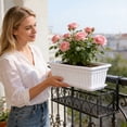 thumbnail image 4 of 17*5.7" Plastic Window Box Planter - Indoor/Outdoor, Fluted Texture, for Window Sills, Garden & Patio,Yellow, 4 of 4