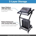 thumbnail image 2 of 9U DJ Mixer Stand Rack Mount Stage Cart Music Equipment Studio Party Show, 2 of 11