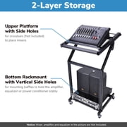 9U DJ Mixer Stand Rack Mount Stage Cart Music Equipment Studio Party Show