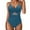 Sky Blue, variant on Aofany Women Sexy Mesh Tummy Control One-Pieces Swimsuit for Women Push Up High Waisted One-pieces Swimwear Bathing Suit