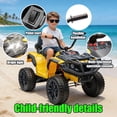 thumbnail image 5 of Okybaby 24V Kids Ride on Electric ATV with Realistic Off-Road Design, 2WD, Dual Motors, Electric Kids Ride on Toy Cars with MP3, LED Lights for Kids Aged 3+,Yellow, 5 of 7