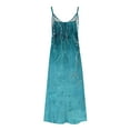 thumbnail image 5 of ALLLIST Blue Ladies Dresses Summer V Neck Slip Dress Gradient Casual A Line Outfits for Women, 5 of 5