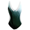 thumbnail image 2 of Aayomet Plus Size Swimsuit for Women Tummy Control Bathing Suit Monokini,Green XL, 2 of 3