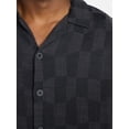 thumbnail image 4 of No Boundaries Check Gauze Shirt with Short Sleeves, Men's XS-5XL, 4 of 5