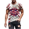 thumbnail image 1 of Mens Casual Pantalones Cortos Impresos Cuello Redondo Suéter Deportes Tee, Fitness Y Casual Hombres Camisetas, 1 of 5
