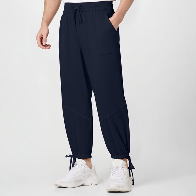Pantalon de Jogging Élastique à la Cheville pour Hommes, Couleur Unie, Mode Décontractée
