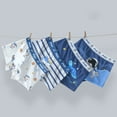 thumbnail image 5 of SwiftWear Boys Boxer Briefs, Breathable Cotton Toddler Underwear 4 Packs Cute Ocean Themed Print Underpants, Size 4T-14T, 5 of 9