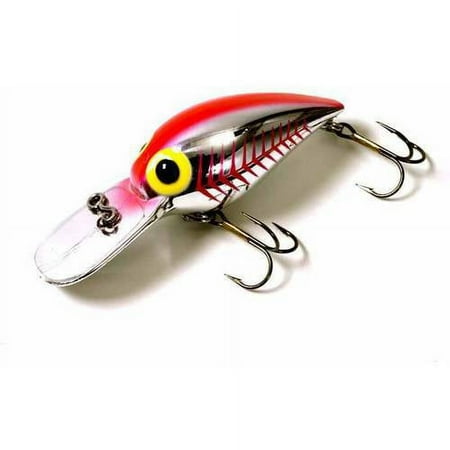 Brad s Mag Wigglers Crank Bait Metallic Silver Fluorescent Orange Herringbone