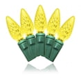 thumbnail image 1 of Winterland S-35C6YE-4G C6 Yellow LED Light Set With In-Line Rectifer On Green Wire, 1 of 1