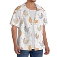 thumbnail image 4 of Wukai Funny Chicken Men's Casual Short-Sleeve Button Down Shirt - Lightweight Summer Dress Shirt for Daily Wear-Medium, 4 of 7