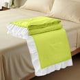 thumbnail image 6 of JeashCHAT Cooling Comforter Twin, Summer Ruffled Quilt 60"x80" Ruffle Comforter for Women, Soft Lightweight Thin Comforter for All Season, Green, 6 of 6