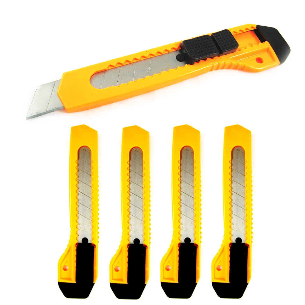 5 Retractable Utility Knife Box Cutter Snap Off Lock Razor Blade Camping Tool !! by JMK IIT