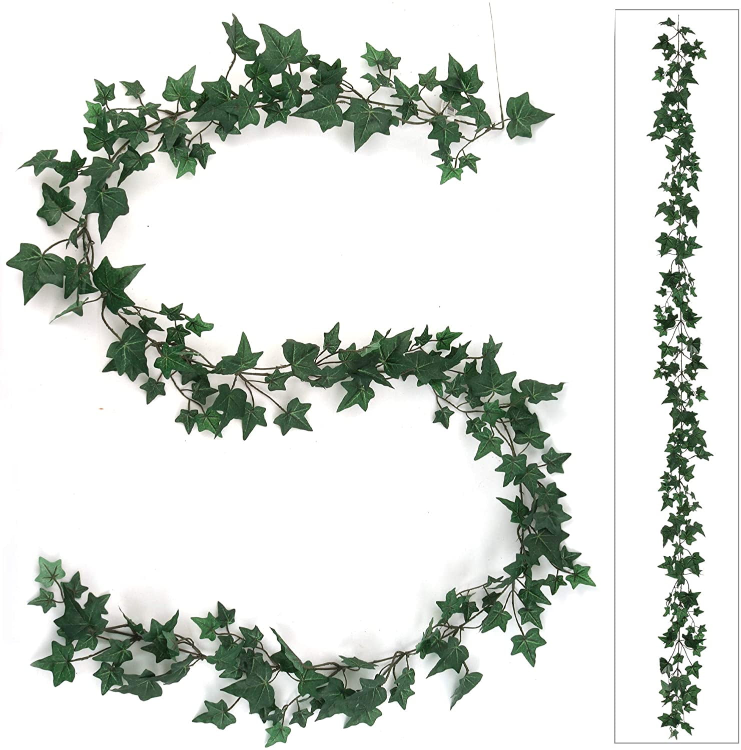 Green Uv Resistant English Ivy Garland 6ft Variegated Ivy Leaves Artificial Hanging Vine Plant Bedroom Event Wedding Diy Backdrop Greenery Decor One Piece Walmart Com