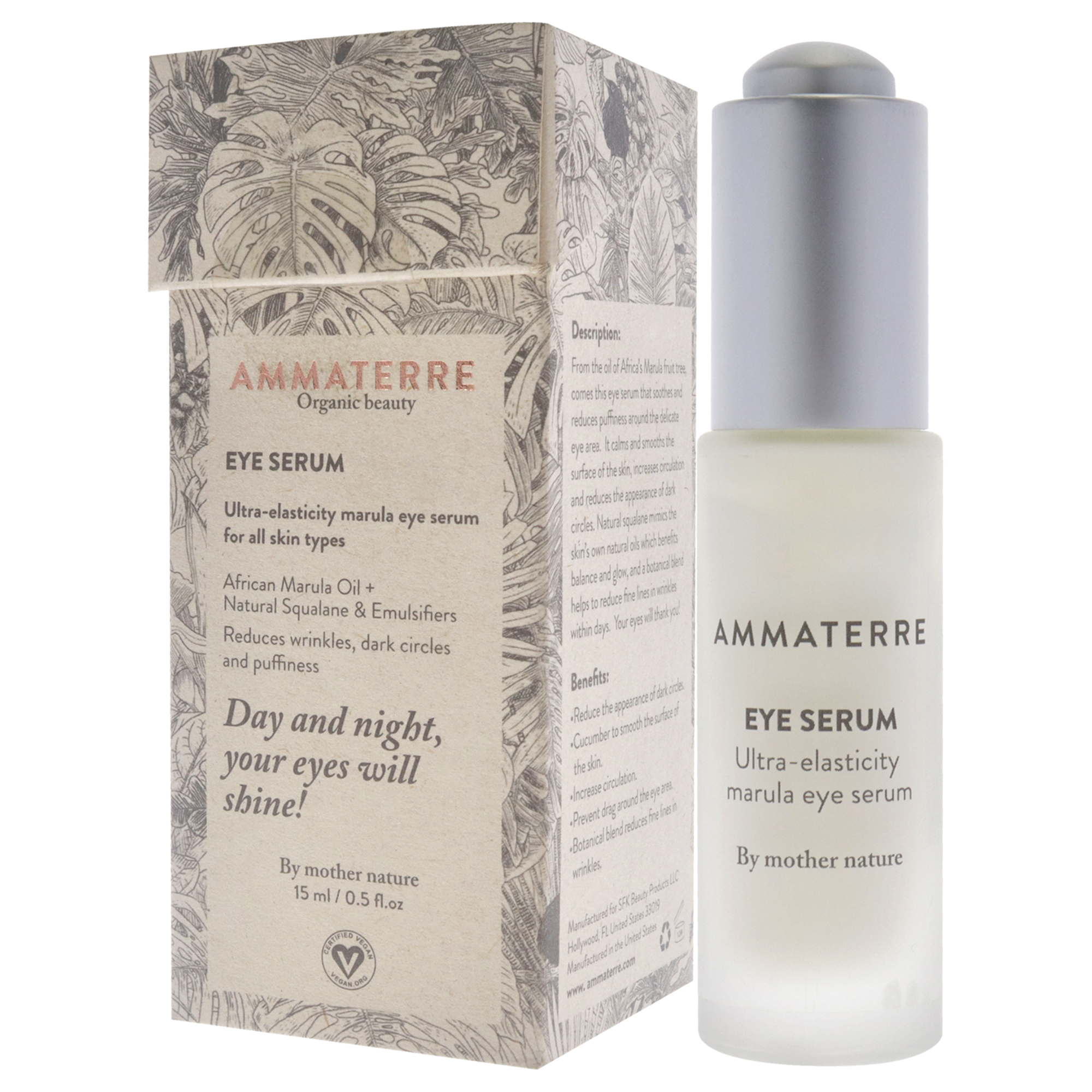 Ammaterre Ultra-Elasticity Marula Eye Serum , 0.5 oz Serum
