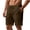 Brown, variant on Lmueinov Linen Shorts for Men Elastic Waist Drawstring Shorts with Pockets, Mens Loose Casual Shorts for Summer Beach Vacation, S-2X