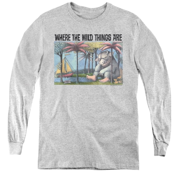 Where The Wild Things Are - Cover Art - Youth Long Sleeve Shirt - Large