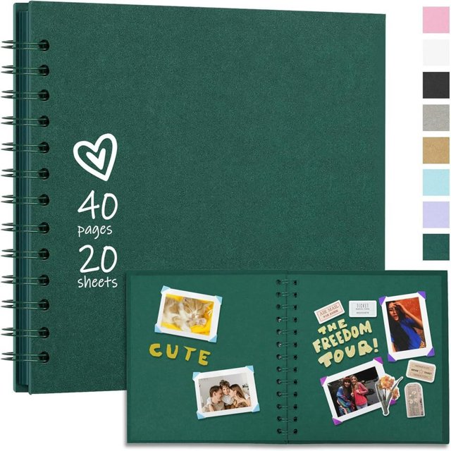 CNKOO Summer Savings Sale Mini Scrapbook 8x8 Inch Diy Scrapbook Album Hardcover Kraft Paper Scrap Book Photo Albums 80 Sheets Memory Book for Family Wedding